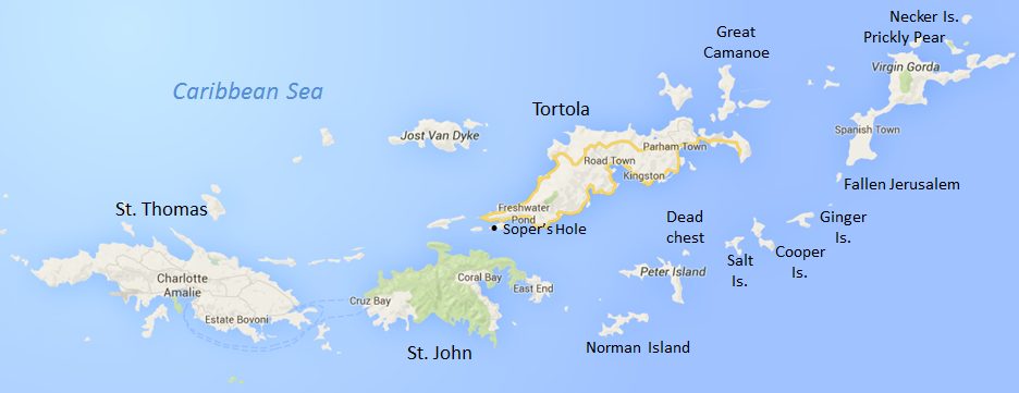 BVI British Virgin Islands map
