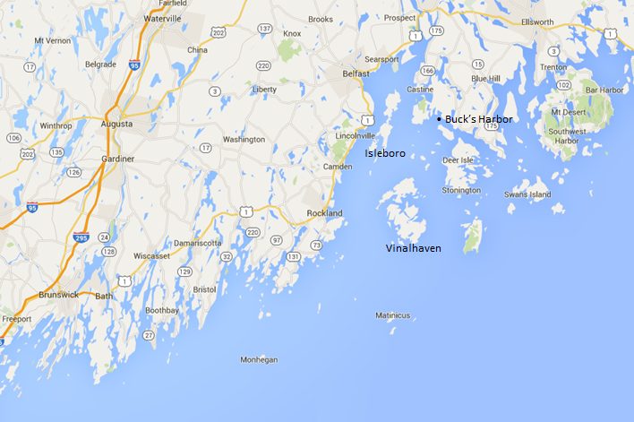 Maine Coastal Yacht Cruise Map