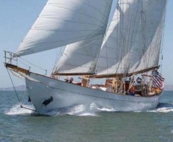 115ft sailing yacht EROS at full sail