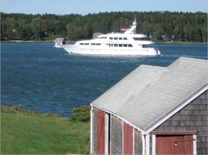 125' Nicole Evelyn Cheoy Lee yacht cruising Maine in New England
