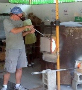 BVI Green Glass Blower