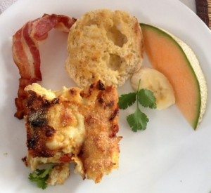 Plated Breakfast served on Trays 