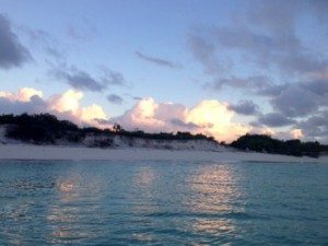 Sun setting on Anegada