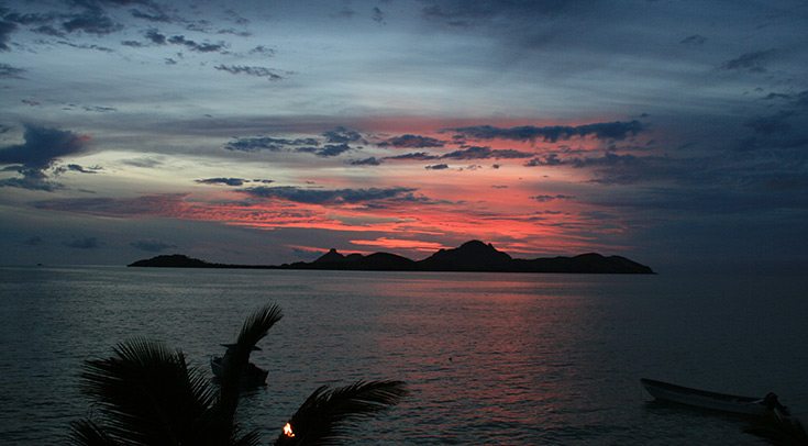 enjoy incredible South Pacific sunsets when you charter a yacht with Carol Kent Yacht Charters