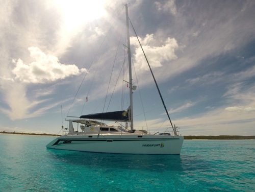 Catamaran PARADIGM SHIFT offers 3 luxury staterooms and operates in New England and the Bahamas.