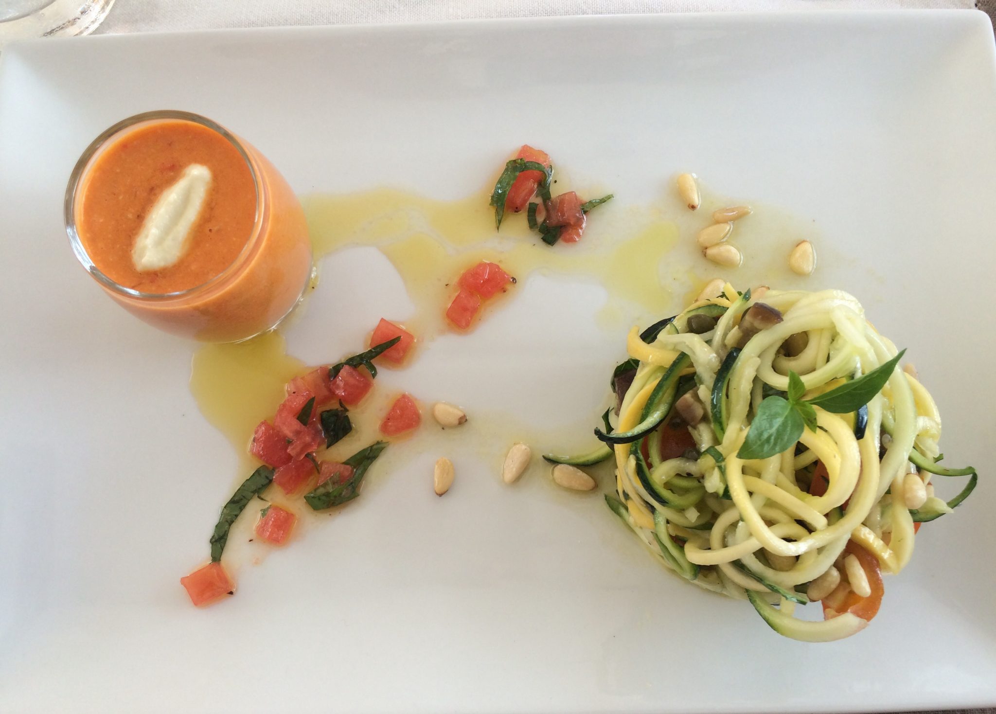 Raw Food served on yacht ORION