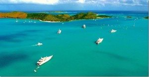 Heli view Chartering in the BVI