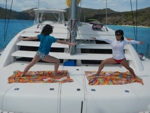 Yoga On Deck aboard FLIP FLOP Catamaran