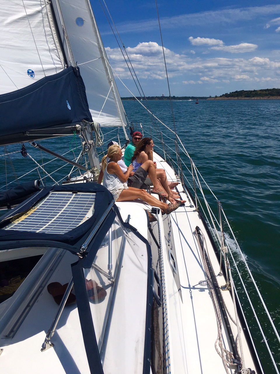 65ft sailing yacht INDEPENDENCE on route between Boston and Marblehead, MA