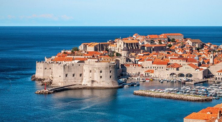 The city of Dubrovnik, Croatia sits on the Adriatic Sea and joined the UNESCO list of World Heritage Sites in 1979.