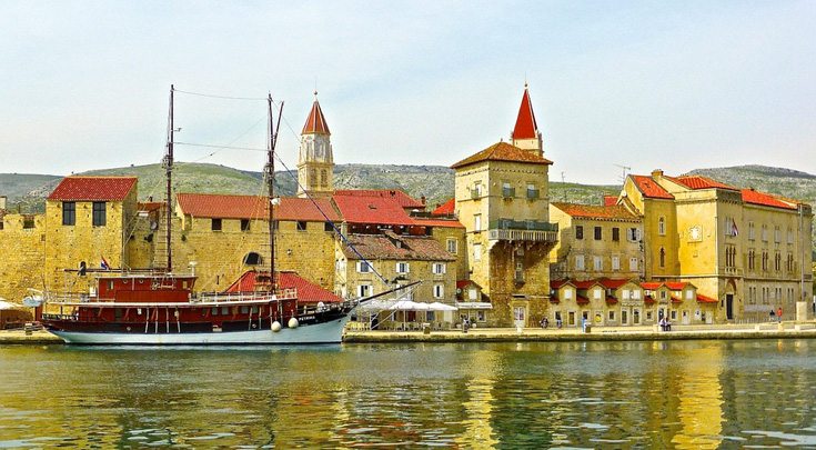 Fort along harbor in Trogir, Croatia photo©carolkent.com