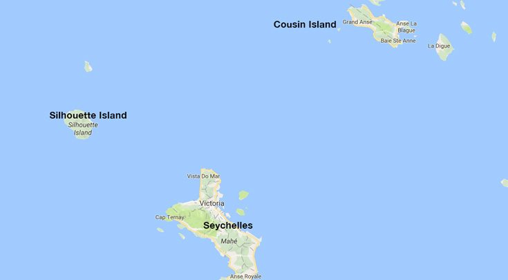 Map of Seychelle Islands