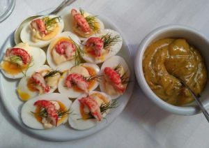 DeviledEggs_wShrimpandSauce_sail yacht ichiban menu