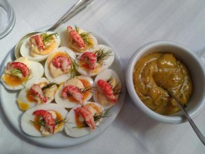 DeviledEggs_wShrimp Sailing Sweden's Archipelago