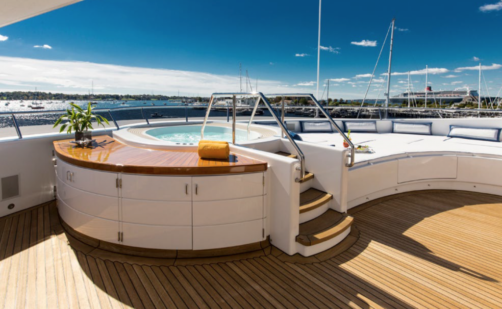 Jacuzzi on Sun Deck M/Y BLUE MOON