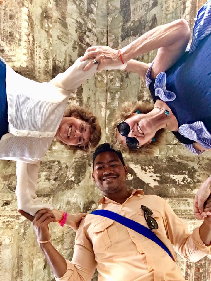 Guide Extraordinaire Rith with Karen and me at Angkor Wat, Cambodia