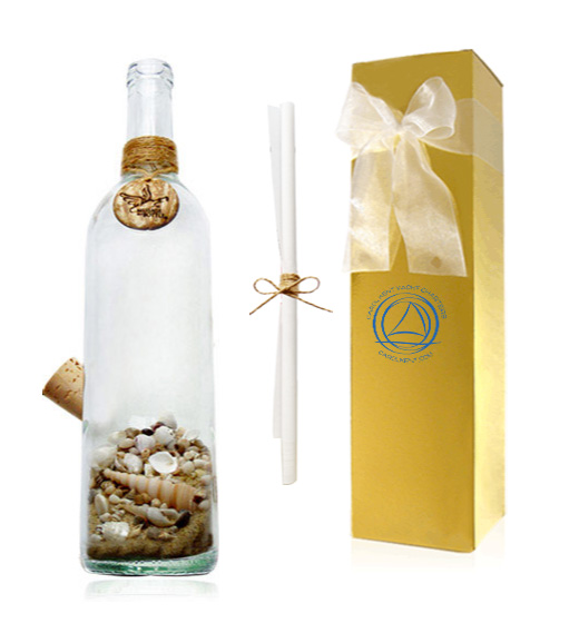 Message in a Bottle gift certificate package