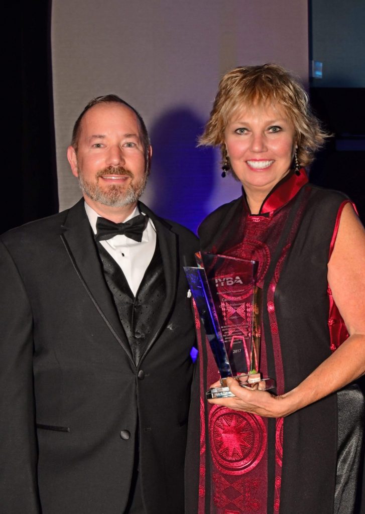 IYBA Charter Professional of the Year award-winner Carol Kent with Jeffrey Shaffer, Charter Management Director, Superyacht Sales and Charter Photo by Suki@YachtingToday.TV