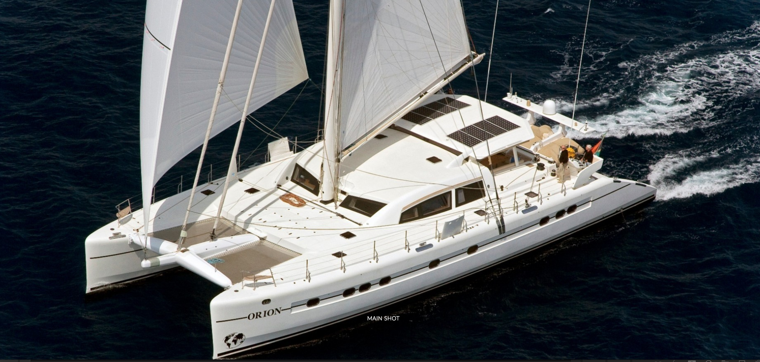 Main shot of 90ft sailing yacht ORION