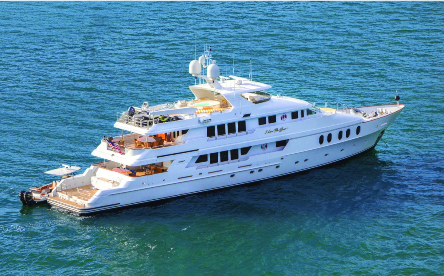 Main shot of 145foot motor yacht I LOVE THIS BOAT