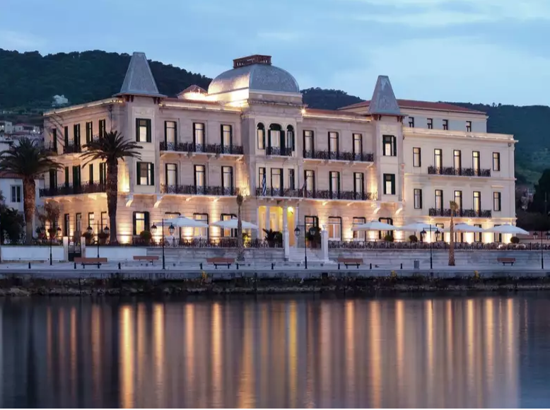 Poseidonion Hotel on Spetse Island defines the waterfront