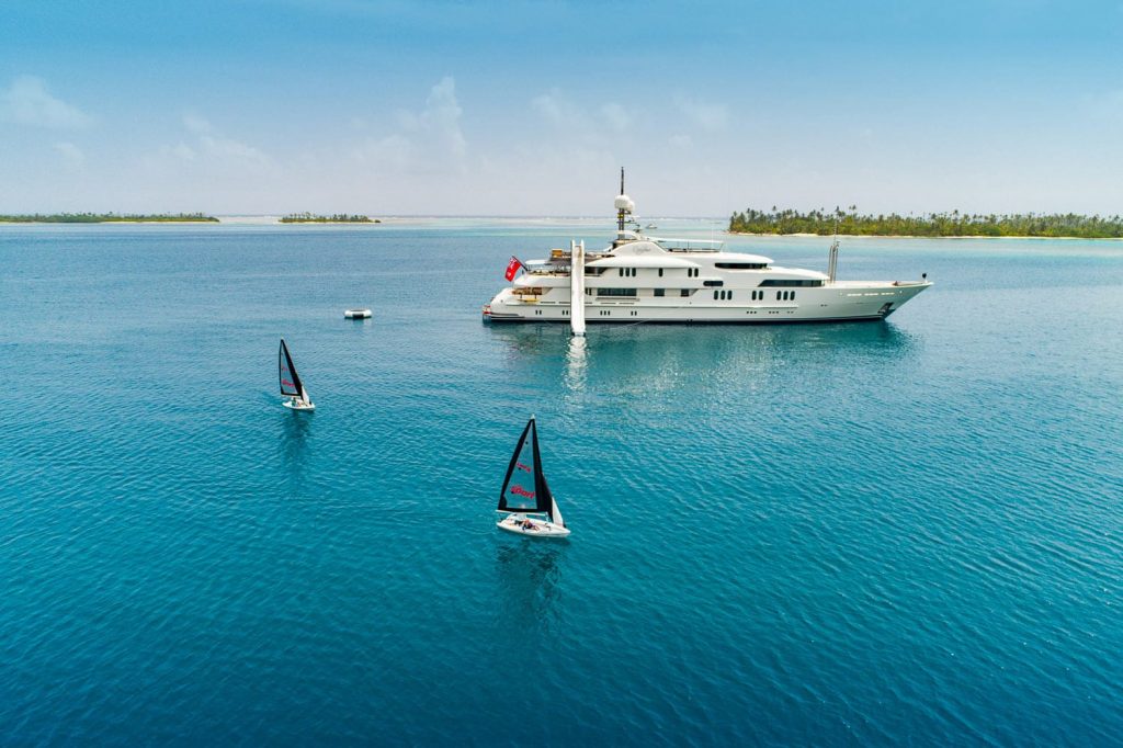 Sailing and sliding in your own private paradise motor yacht CALYPSO