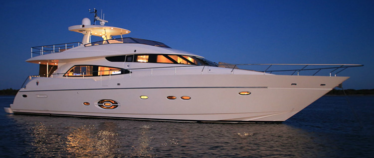 Main shot of 85 foot motor yacht SOPHIA