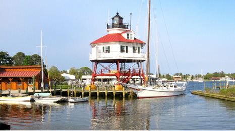 Drum point lighthouse at Solomon Island, Maryland