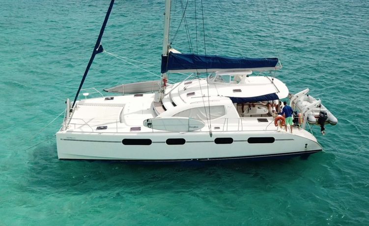 46ft Leopard sailing catamaran DEEP BLUE operates in the Caribbean