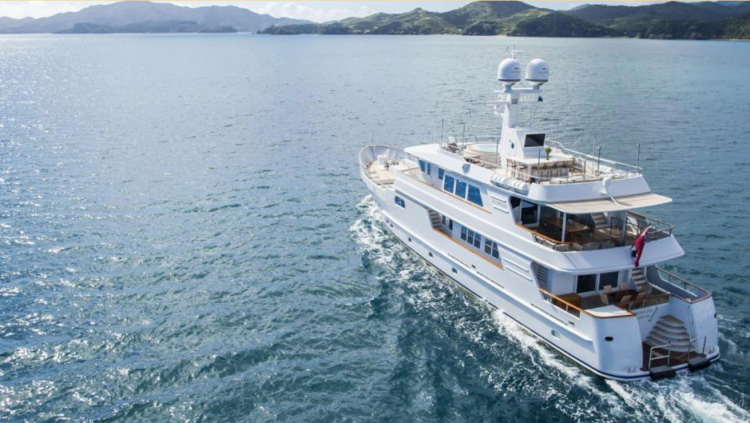 Main shot of 112ft Kingship Marine motor yacht RELENTLESS