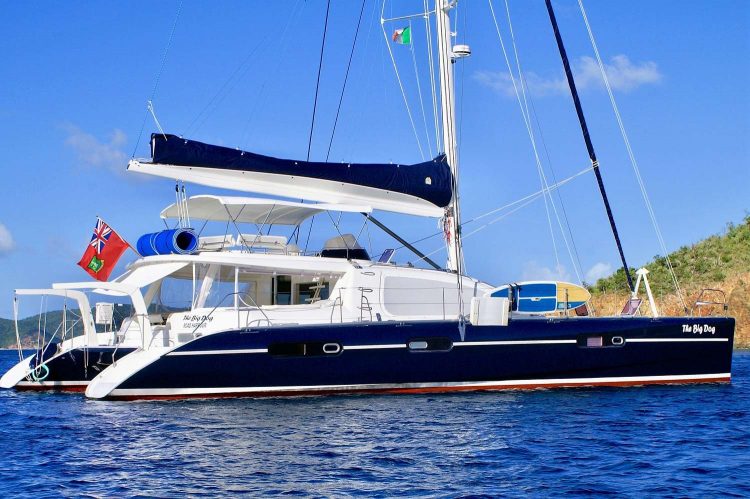 MainShot of The Big Dog 62ft Leopard Catamaran sailing yacht