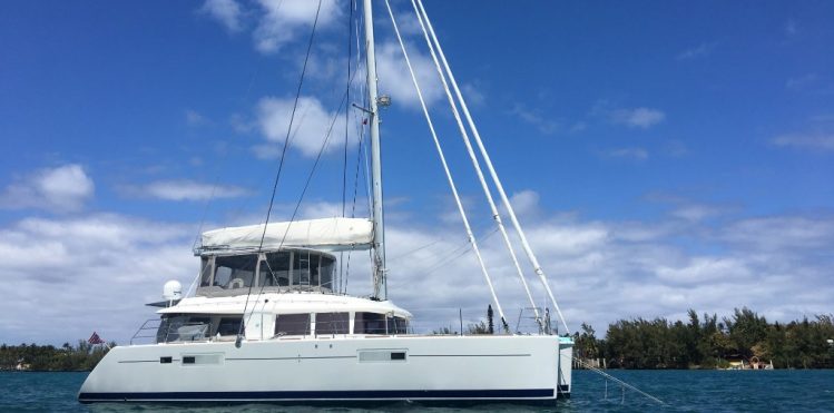 Main shot of 56ft Lagoon catamaran sailing yacht STERLING