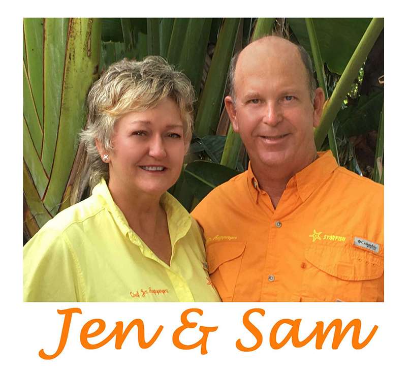 Profile photo of Captain Sam and Chef/Hostess Jen Ausburger of the 46ft S/Y STARFISH