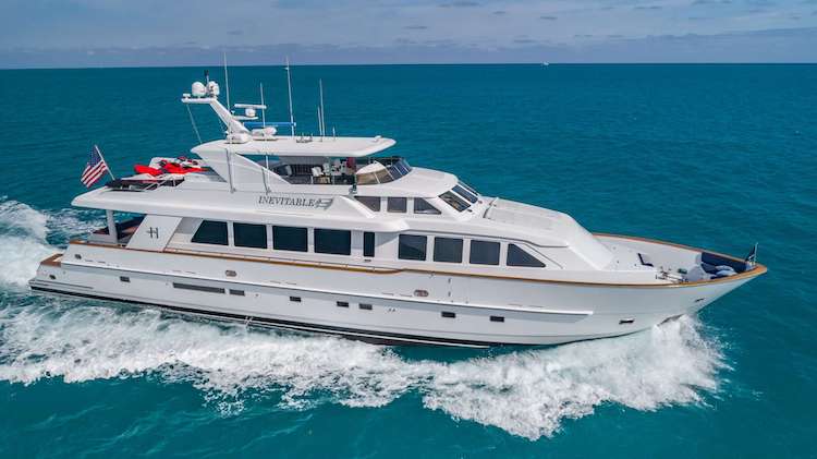 Main shot of 97ft Hargrave motor yacht INEVITABLE at sea