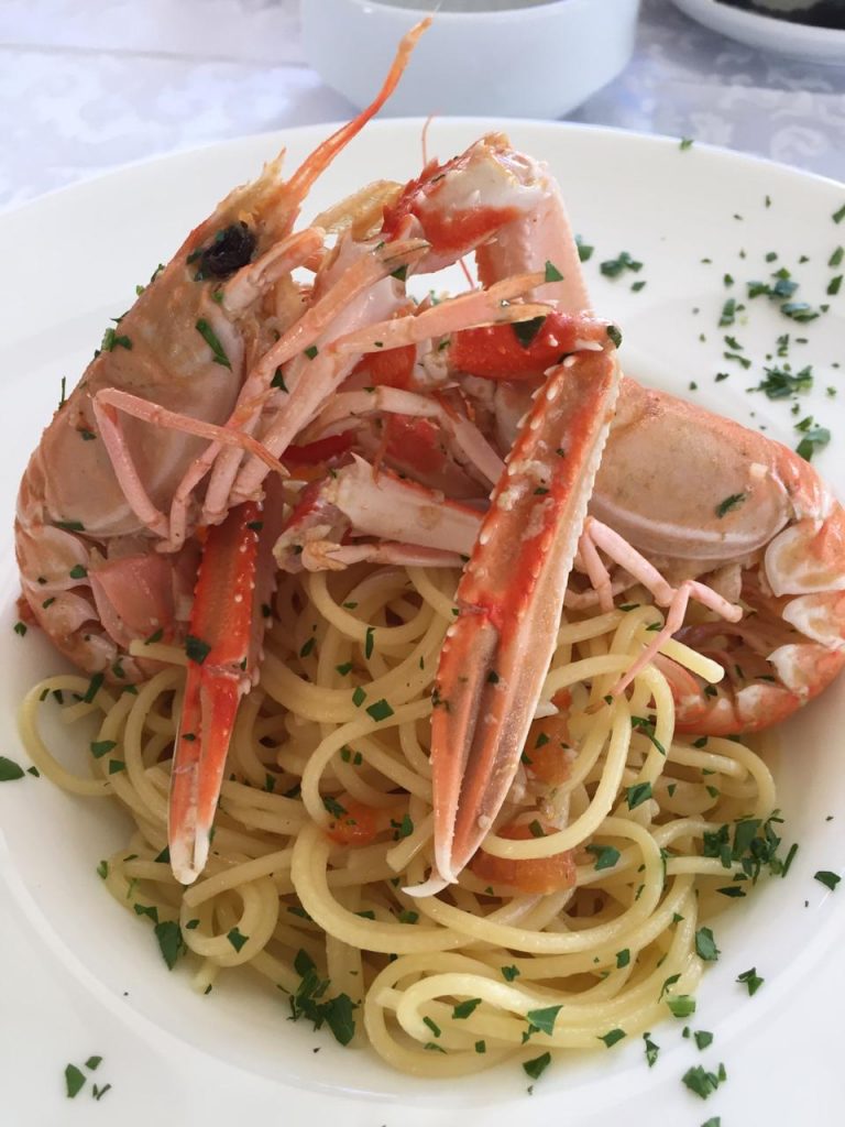 Shellfish on Pasta Croatian Carol Kent Yacht Charters International FamTrip May 2019