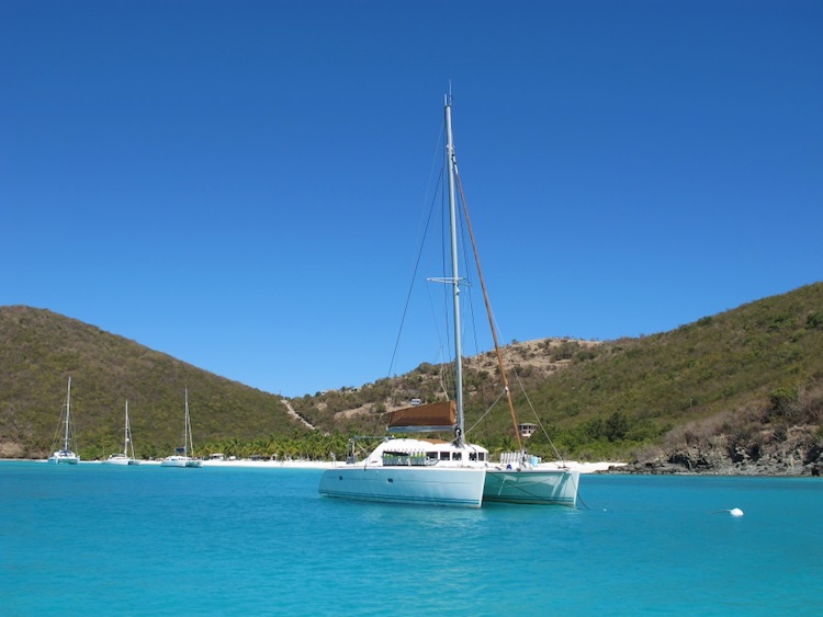 Mimbaw 42ft Lagoon sailing yacht catamaran in the Caribbean