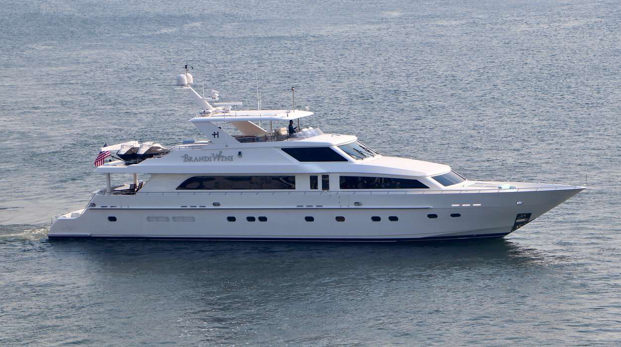 114ft Hargrave motor yacht BRANDI WINE is available in the Bahamas, Caribbean and North America