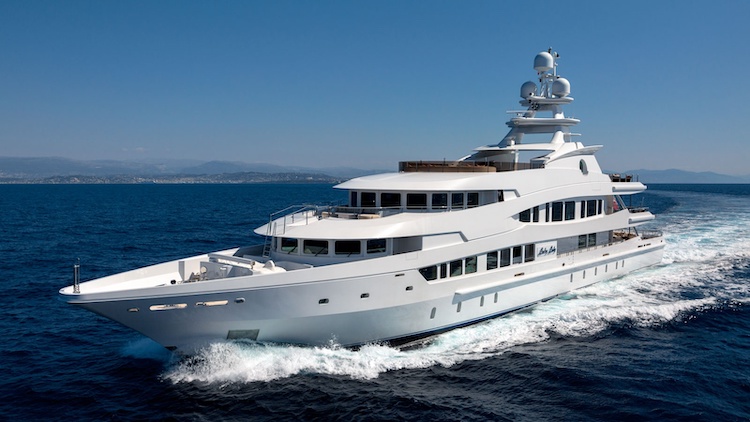 205ft Oceanco superyacht LUCKY LADY at sea
