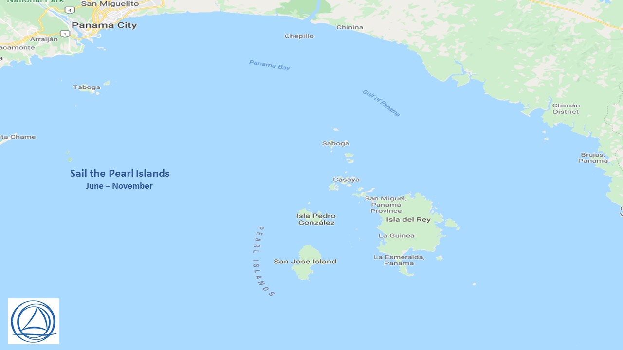 Map of the Pearl Islands off the Panama Coast