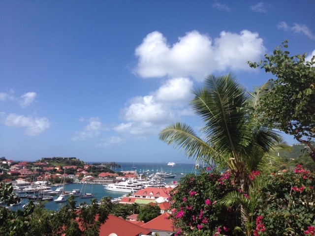 Harbor view on St. Barths coast in the Caribbean
