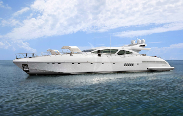 164ft Mangusta motor yacht INCOGNITO operates in the Caribbean