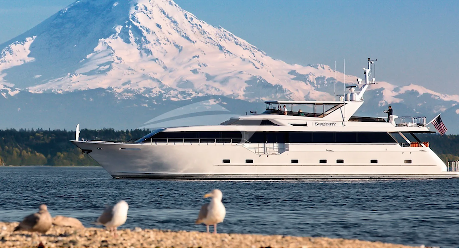 103ft Broward motor yacht BLACKWOOD operates in Seattle, West Coast and Juneau, Alaska