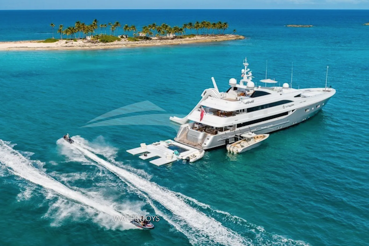 182ft Turquoise motor yacht TURQUOISE is equipped with the latest toys and operates in the Caribbean