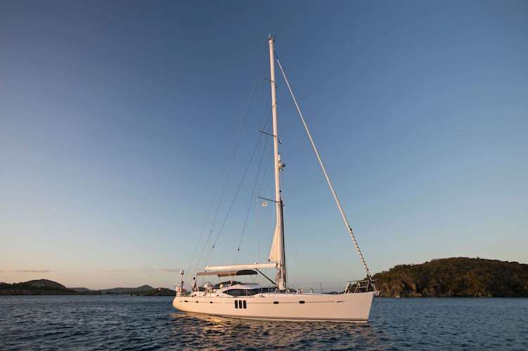 63ft Oyster sailing yacht LATITUDE operates in the East Coast United States