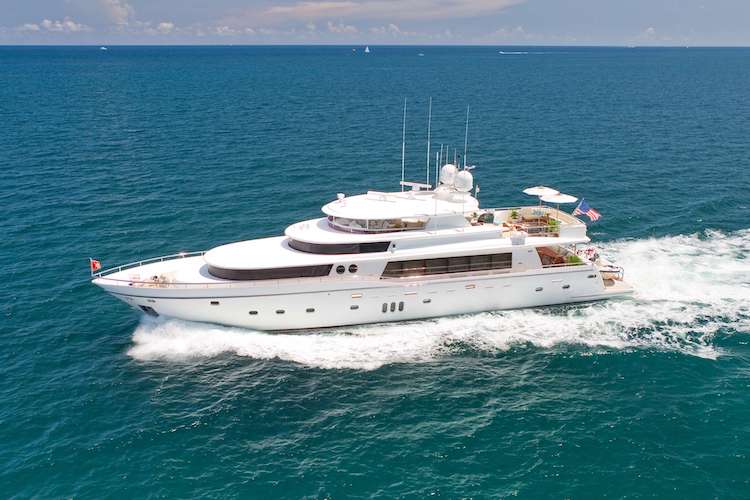103ft Johnson motor yacht LORAX operates in the Caribbean and New England