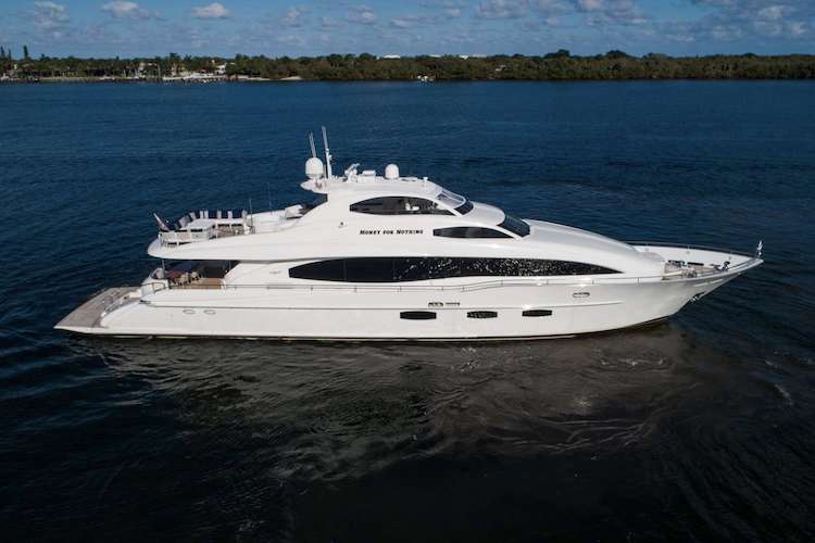 116ft Lazzara motor yacht MONEY FOR NOTHING operates in Florida, the Bahamas and New England and based in New York