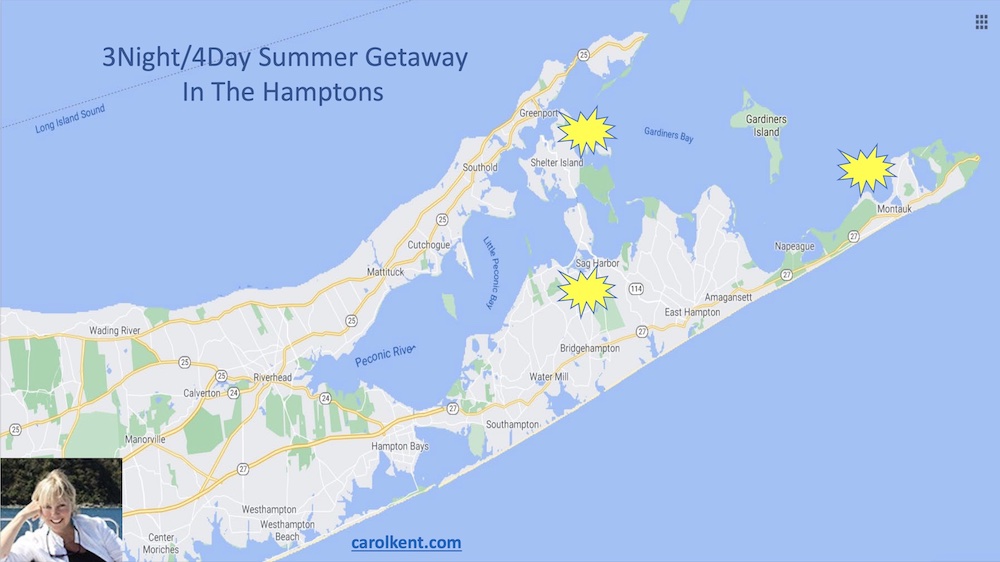 Map of sailing catamaran PARADIGM SHIFT's 4-day getaway in Sag Harbor and The Hamptons NY