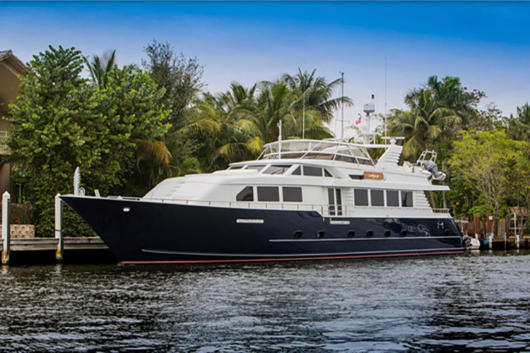 100ft Broward motor yacht LADY LEX operates in the Caribbean and the East Coast of the United States