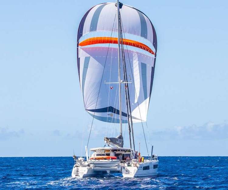 47ft Catana sailing catamaran TRIDENT TIDES operates in the Caribbean and New England