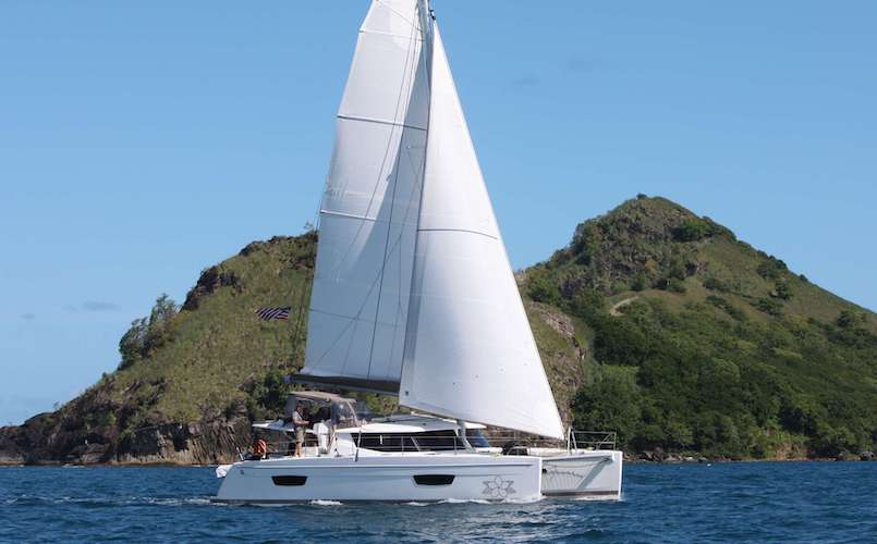 44ft Fountaine Pajot sailing catamaran ALLENDE operates in the Caribbean and East Coast of the United States